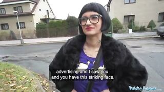 Candy Scott gets her pussy filled with a big cock in public