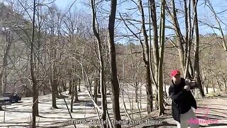 A day with Kleomodel ended with a group sex session in the woods