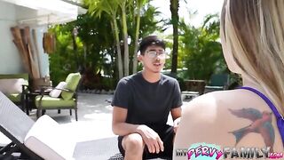 Pervert dude fucks his stepsis and she swallows his cum