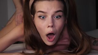 Petite teen with tight ass gets fucked hard and deep