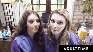 Lesbian hair stylist Elena Koshka seduces client Bunny Colby in steamy scene