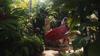 A couple has sex on the sea and surfs, capturing real passion in a vlog