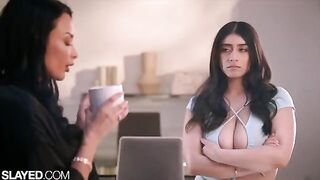 Teacher Anissa has a lesson with her student Violet