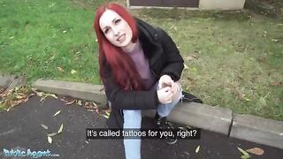 Public agent offered money to a young British girl with red hair to fuck her in the basement