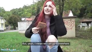 Public agent offered money to a young British girl with red hair to fuck her in the basement