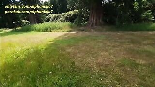 Big facial and risky sex outside the country estate with Alphaninja7