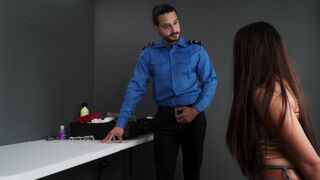 The officer found a toy in the luggage and checked the passenger's body