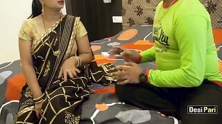 Desi Pari’s hot step mom saves her from divorce in a steamy scene