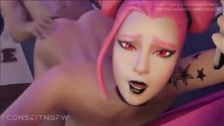 Hentai compilation with sexy Fortnite character in 3D animation