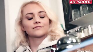 Petite blondie teen Marilyn Sugar fucked hard by a horny thief in full scene