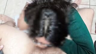 A rich blowjob before school. This student is a slut, showcasing Latina heat