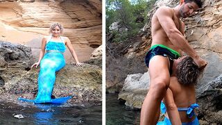 A guy picked up a mermaid and fucked her on the ship in HD