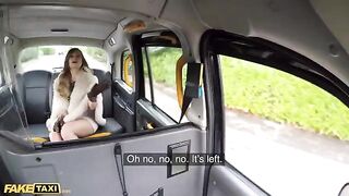 A naughty passenger gets fucked hard by a cabbie in the Fake Taxi