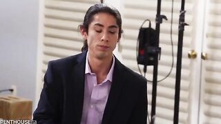Asian model Lulu Chu gets oiled and fucked by a photographer