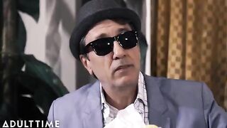 Tattooed MILF Anna Bell Peaks gets banged in public by grandpa