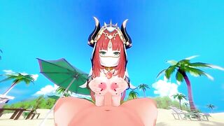 The guy gently fucked a beautiful girl in Genshin Impact style