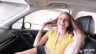 Bubble butt teen Laney Grey gets her hairy cunt smashed