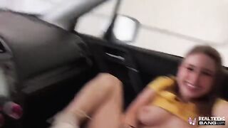 Bubble butt teen Laney Grey gets her hairy cunt smashed
