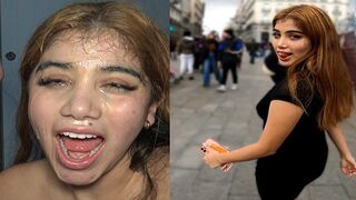 Submissive Latina teen Marina Gold gets fucked on the street by stranger