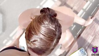 Busty Latina is bored and convinces someone to fuck her on the rooftop