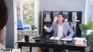 The reformed bad girl Willow is getting fucked by her boss in ass