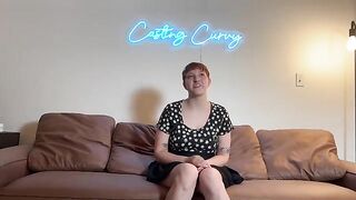 Curvy girl’s first porn audition with big natural tits