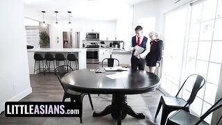 Nerdy Asian with big natural tits Chloe Surreal gets fucked by the cool college boy
