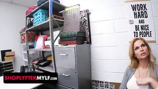 A bratty milf with huge boobs gets caught for stealing