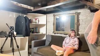 The girl was fucked by her boyfriend at home in a hardcore scene