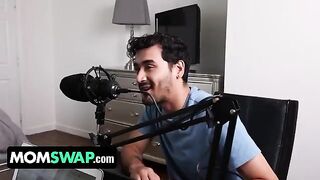 Busty MILFs Mellanie Monroe and Ms Visual swap and fuck their stepsons