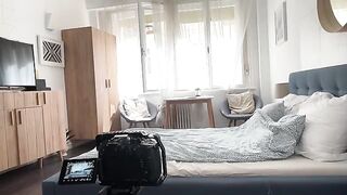 The guy's goodbye fuck with a girl, using his big dick
