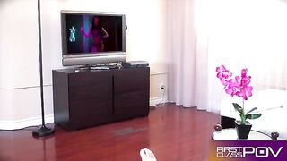 Adriana Chechik gets her slutty mouth filled with cum