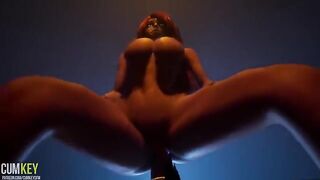 Big boobed woman fucked by a huge monster cock
