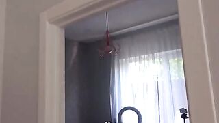 The cheating wife was caught in the act while her husband was at the mall