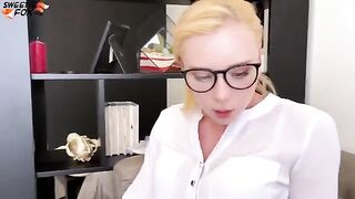 Horny secretary banged by the boss in different poses