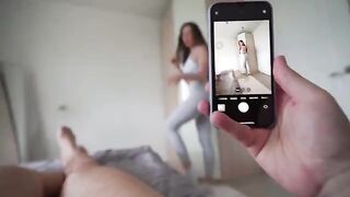 The photographer paid a girl with his womb-beater