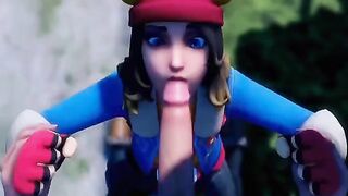 Compilation of blowjobs in Fortnite style, featuring intense and passionate scenes