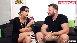 Ebony German pornstar Josy Black rides the big dick of amateur guy