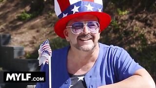 Ariella Ferrera and her stepdaughter Jennifer Jacobs enjoy a thrilling 4th of July orgy