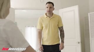 Young babe Britt Blair fucked hard by her stepdad in school uniform
