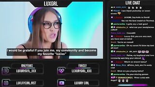 A hot streamer has sex in front of her online followers