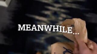 Thick porn actress with a blue hair gets fucked by delivery guy