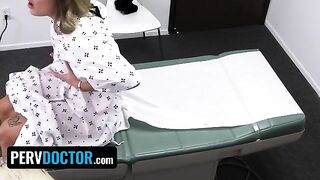 The doctor checked the girl's body and examined her big ass