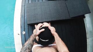 Sloppy blowjob, titfuck and hard doggyfuck with creampie in POV style