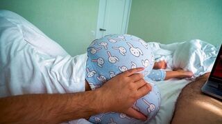 A step sister helps her brother to experience orgasm without touching her