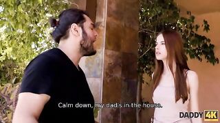 A young girl forgets her boyfriend and gets intimate with the father