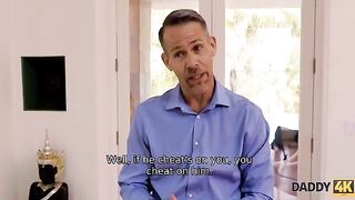 A young girl forgets her boyfriend and gets intimate with the father