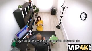 Girl fucks for money in the office of VIP4K