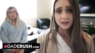 Stepdad educates his stepdaughters Laney Grey and Minxx Marley in hardcore sex