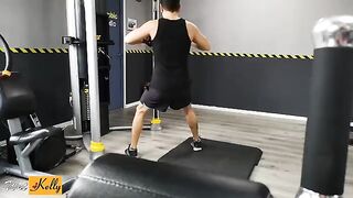 I got crushed on my fitness colleague, so we had sex in the gym restroom